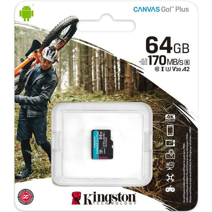 64Gb Microsdxc Canvas Go Plus,170R A2 U3 V30 Single Pack