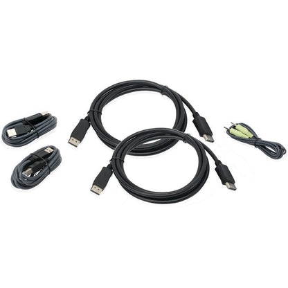 6Dual View Displayport Usb Kvm,Cable Kit With Audio Taa Compliant