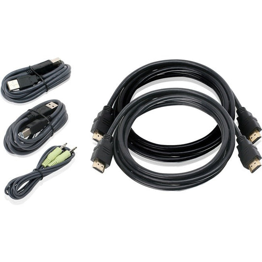 6Dual View Hdmi Usb Kvm Cable,Set With Audio Taa Compliant