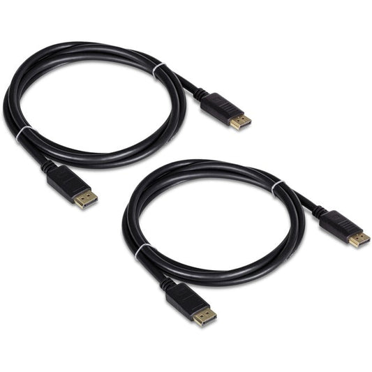 6Ft Displayport 1.2 Cbl 2 Pack,Includes 2 X Displayport 1.2 Cables