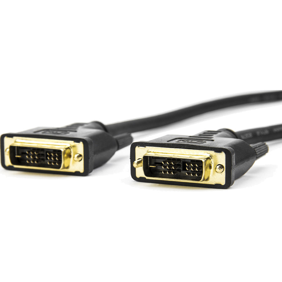 6Ft Dvi Single Link M/M Cable,Dvi 18+1 Gold Plated Black Cable