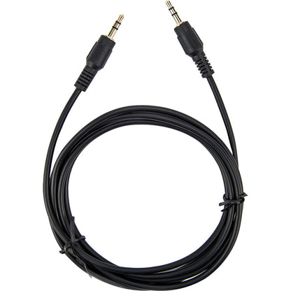 6Ft Slim 3.5Mm Stereo Cable,Male To Male Gold Plated Black