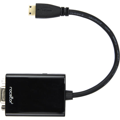 6In Mini Hdmi To Vga Adapter,Male To Vga Female Black