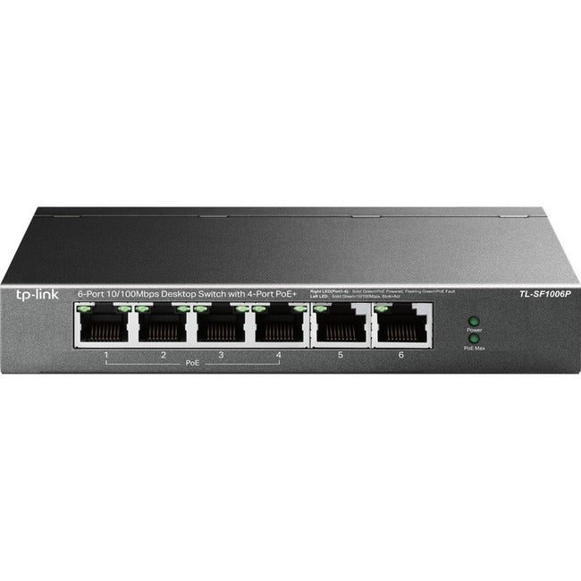 6Port 10/100Mbps Desktop Switch,With 4Port Poe+