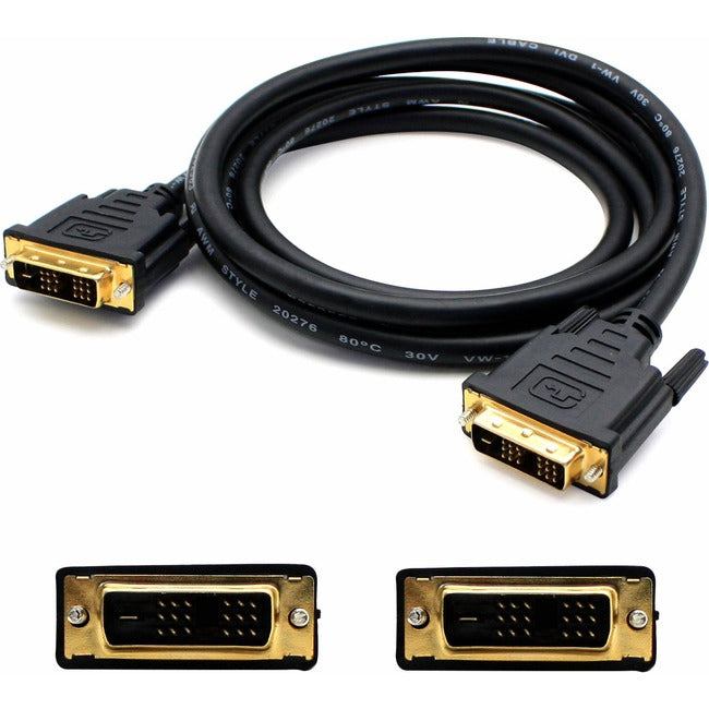 6Ft Dvi-D Single Link (18+1 Pin) Male To Dvi-D Single Link (18+1 Pin) Male Black Cable For Resolution Up To 1920X1200 (Wuxga)