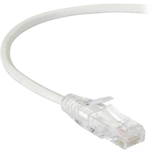 7Ft White Cat6A Slim 28Awg Patc,H Cable 500Mhz Utp Cm Snagless