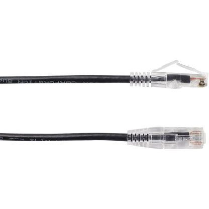 7Ft Black Cat6A Slim 28Awg Patc,H Cable 500Mhz Utp Cm Snagless