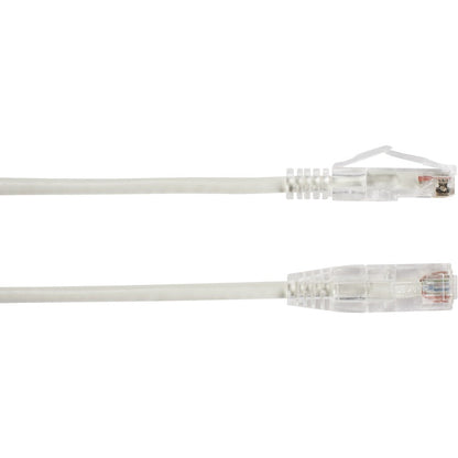 7Ft White Cat6A Slim 28Awg Patc,H Cable 500Mhz Utp Cm Snagless