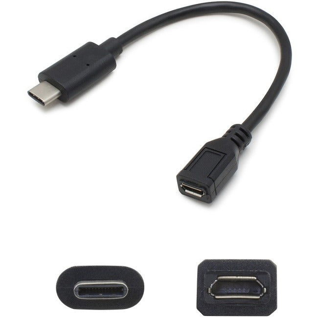 7In Usb 3.1 C To Micro-Usb 2.0,M/F Adap Cable Black