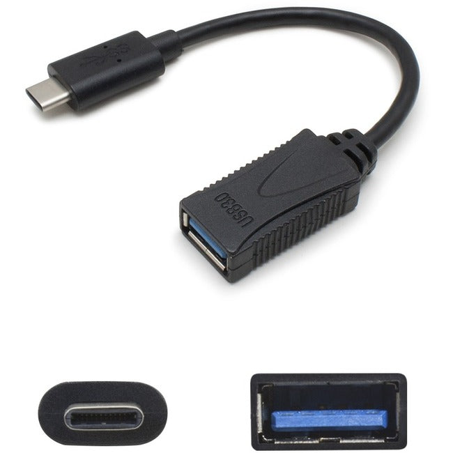 7In Usb 3.1 C To Usb 3.0 Ca M/F,Adap Cable Black