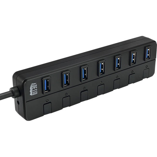 7Port Usb 3.0 Hub W/Pwr Adapter,Power On/Off Switches Per Port