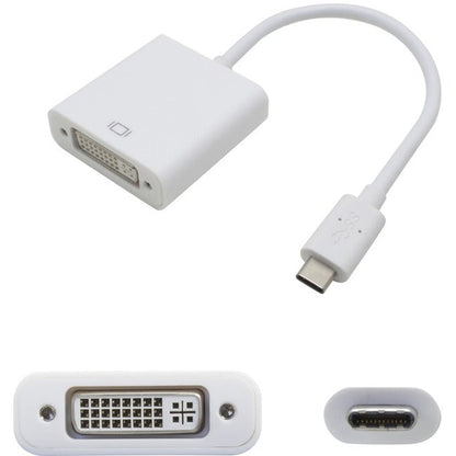 8In Usb 3.1 C To Dvi-I 29Pin,M/F Adap Cable White