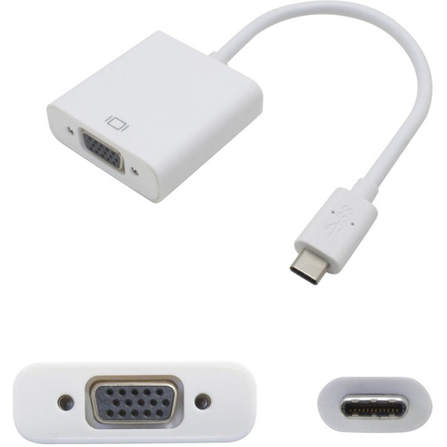 8In Usb 3.1 C To Vga M/F Adap,Cable White