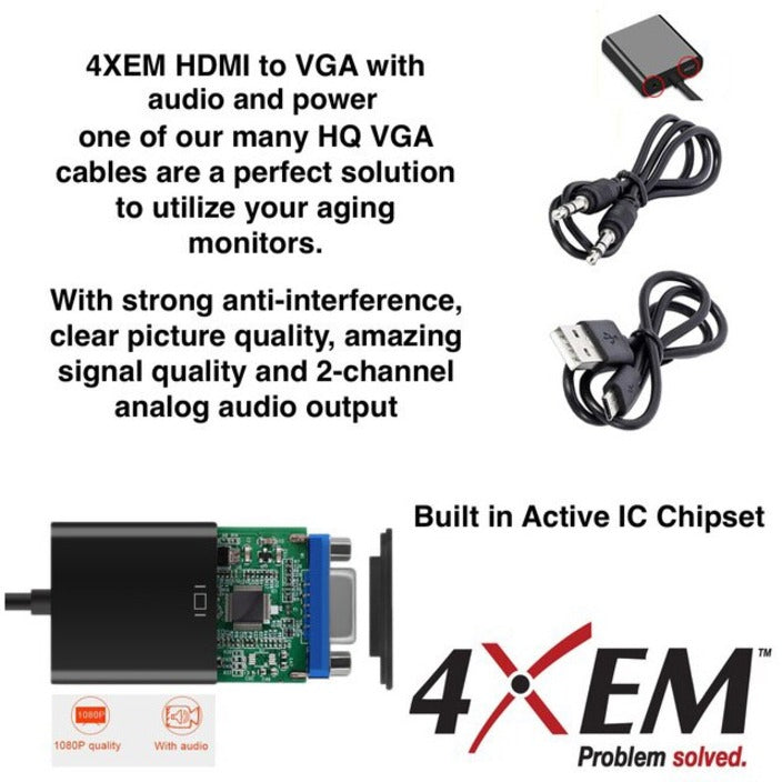 8In Hdmi To Vga Usb Power With,Audio Male And Female Adapter 1080P 4Xhdmivgaapb