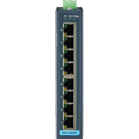 8Port 10/100Mbps Unmanaged Ind,Enet Switch Wide Temp -40 75C