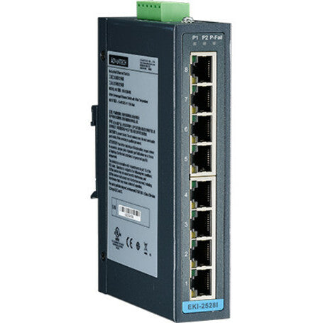 8Port 10/100Mbps Unmanaged Ind,Enet Switch Wide Temp -40 75C