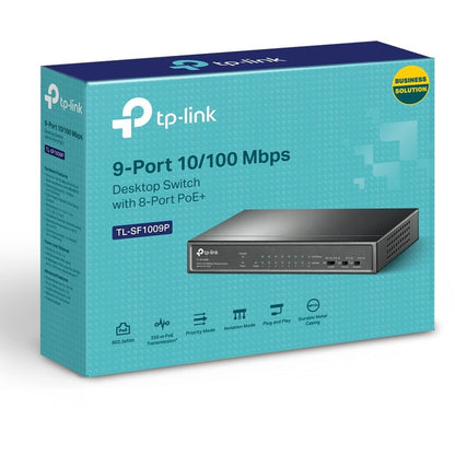 9Port 10/100Mbps Desktop Switch,With 8Port Poe+