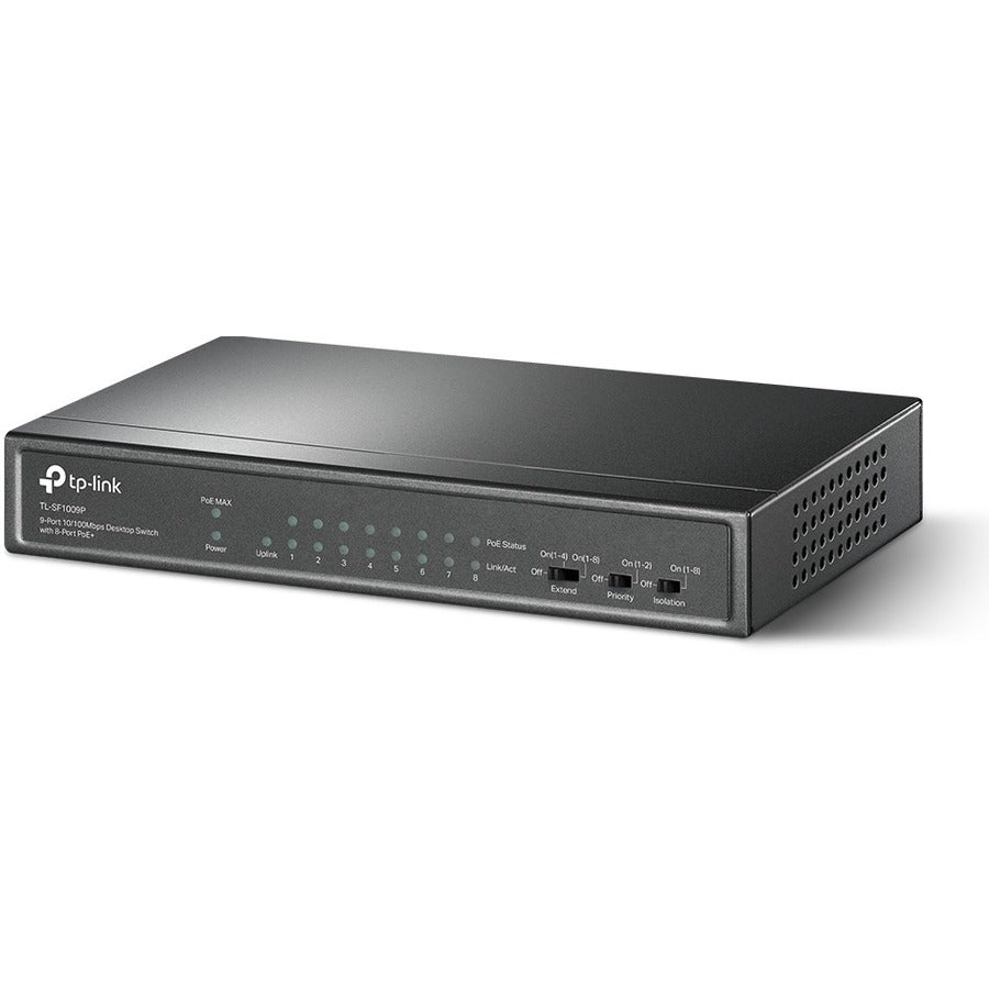 9Port 10/100Mbps Desktop Switch,With 8Port Poe+