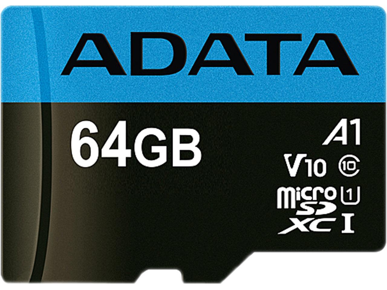 Adata 32Gb Premier Microsdhc Uhs-I / Class 10 V10 A1 Memory Card With Sd Adapter, Speed Up To 100Mb/S (Ausdh32Guicl10A1-Ra1)