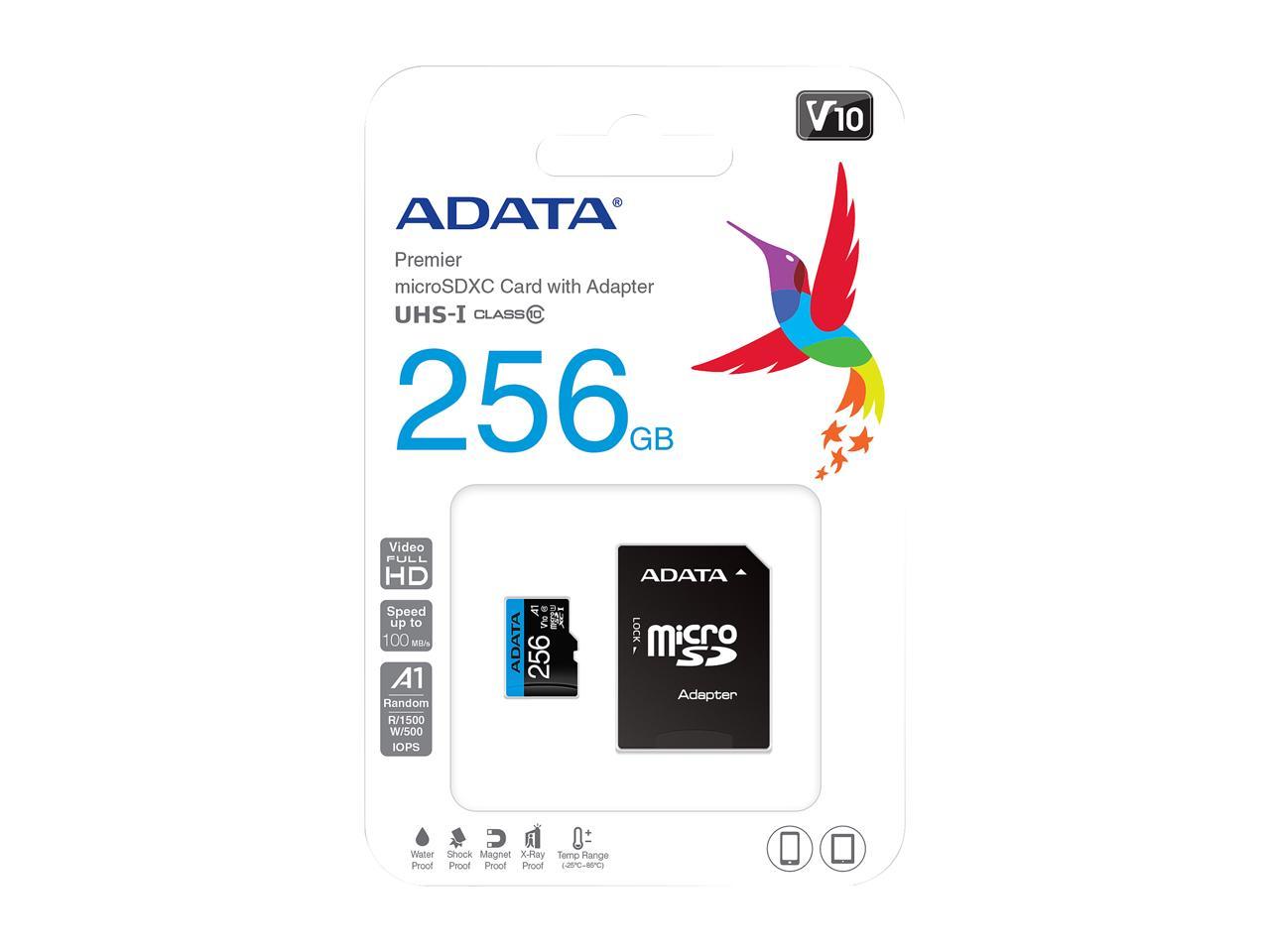 Adata 32Gb Premier Microsdhc Uhs-I / Class 10 V10 A1 Memory Card With Sd Adapter, Speed Up To 100Mb/S (Ausdh32Guicl10A1-Ra1)