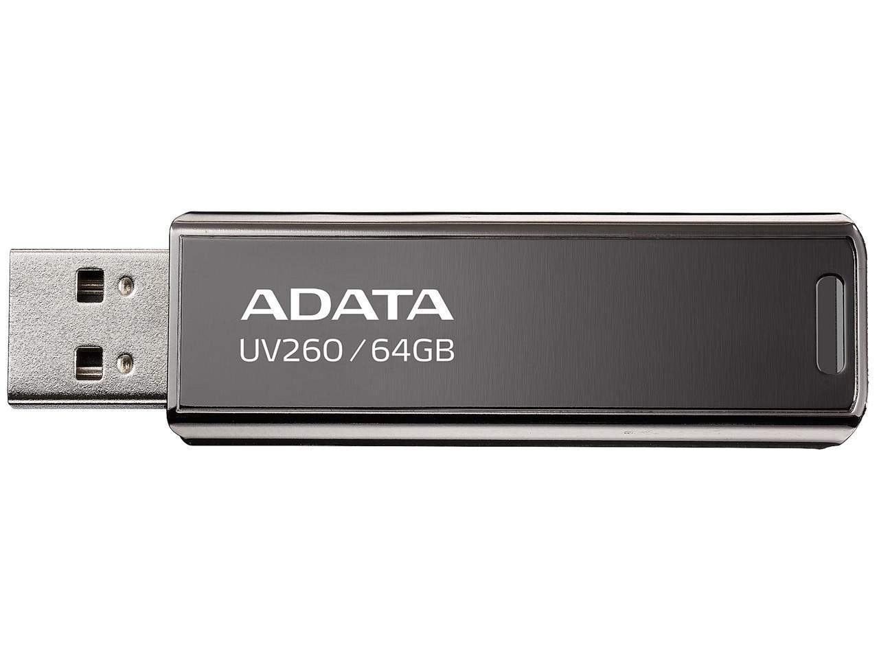 Adata 64Gb Uv260 Usb 2.0 Flash Drive (Auv260-64G-Rbk)