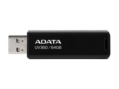 Adata 64Gb Uv360 Usb 3.2 Gen 1 Flash Drive (Auv360-64G-Rbk)