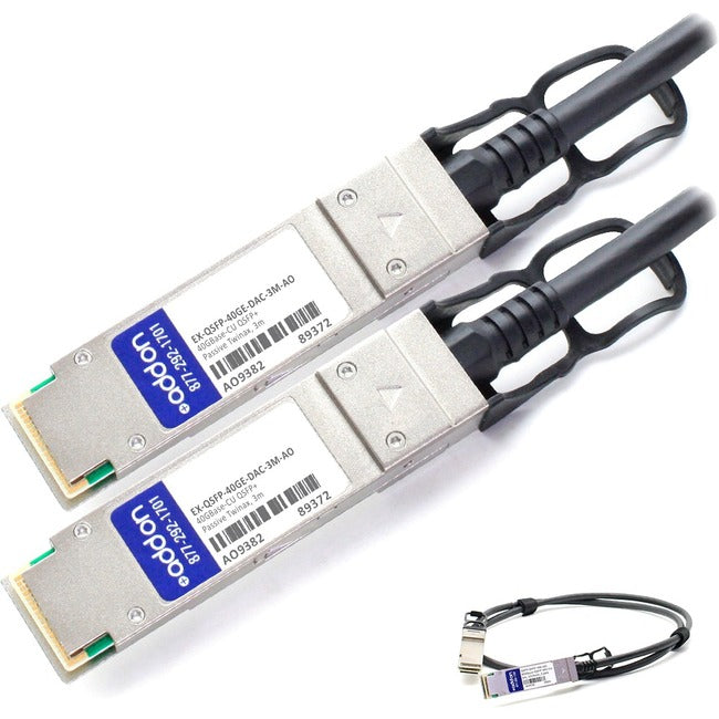 Addon Ex-Qsfp-40Ge-Dac-3M Comp,Taa 40G-Cu Twinax Qsfp+ Dac 3M