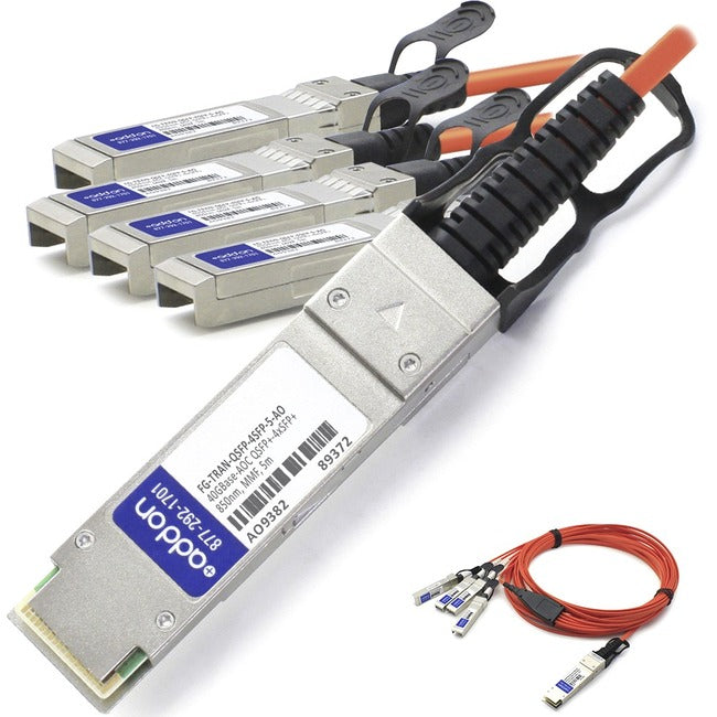 Addon Fg-Tran-Qsfp-4Sfp-5 Comp,Taa 40Gactive Fiber Aoc 5M