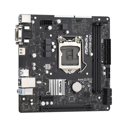 Asrock H370M-Hdv Lga1151/ Intel H370/ Ddr4/ Sata3&Usb3.2/ Micro Atx Motherboard