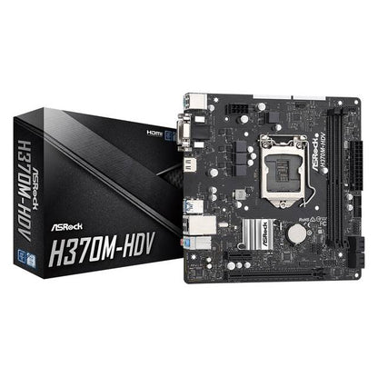 Asrock H370M-Hdv Lga1151/ Intel H370/ Ddr4/ Sata3&Usb3.2/ Micro Atx Motherboard