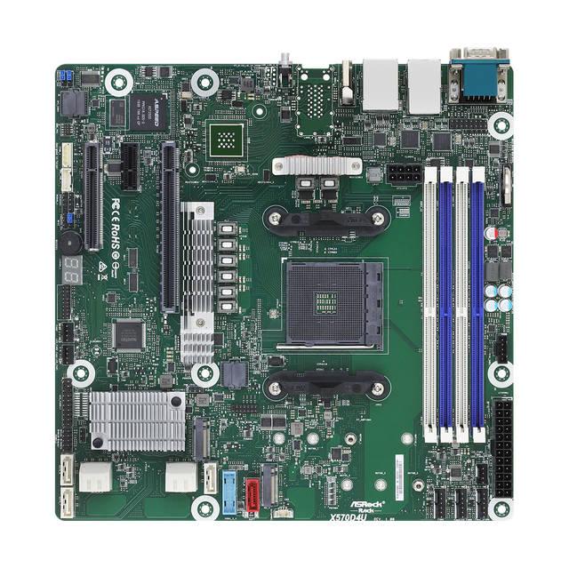 Asrock Rack X570D4U Socket Am4/ Amd X570/ Ddr4/ Sata3&Usb 3.2/ Micro-Atx Server Motherboard