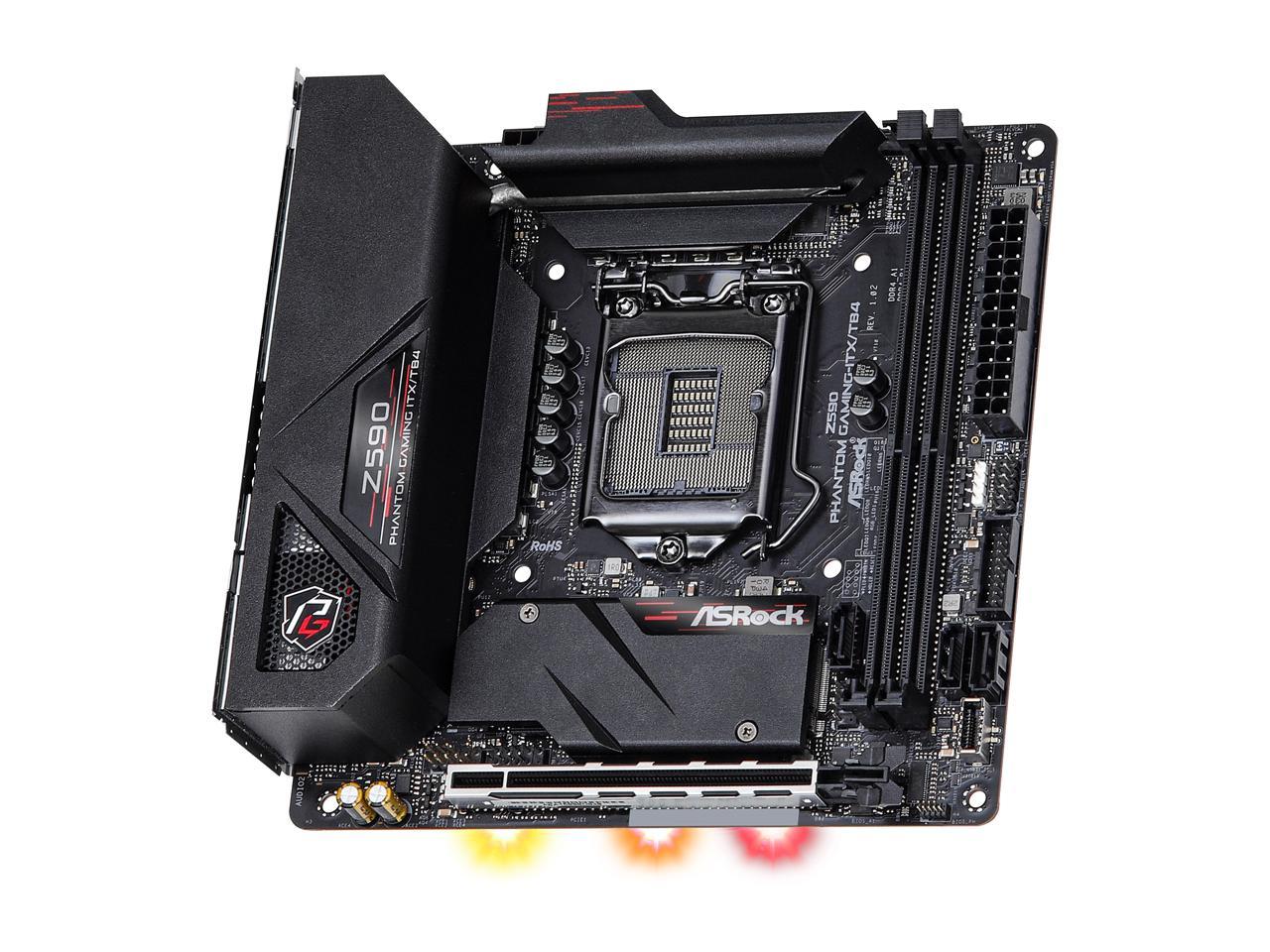 Asrock Z590 Phantom Gaming-Itx/Tb4 Lga 1200 Intel Z590 Sata 6Gb/S Mini Itx Intel Motherboard