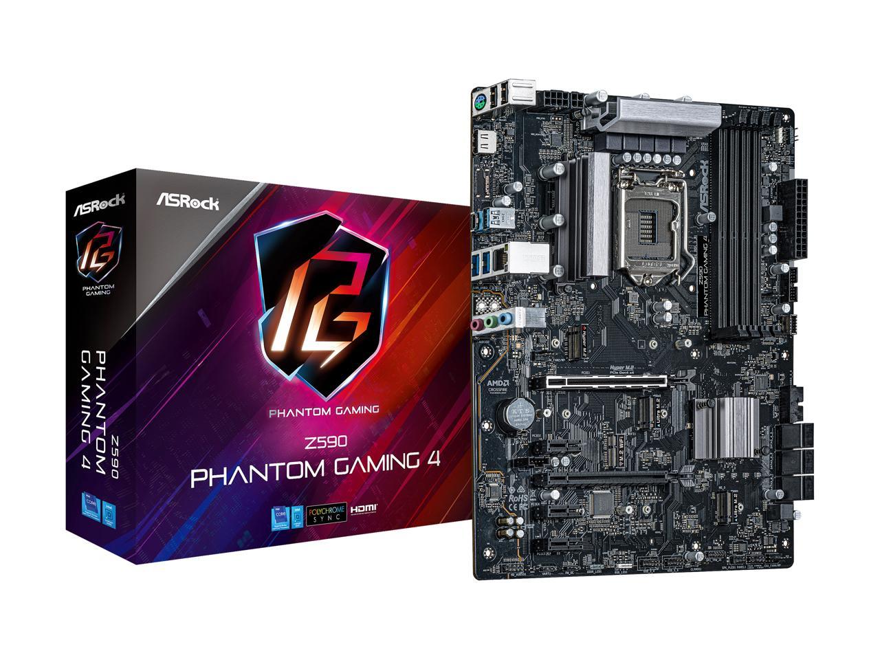 Asrock Z590 Phantom Gaming 4 Lga 1200 Intel Z590 Sata 6Gb/S Z590 PHANTOM  GAM 4 – TeciSoft