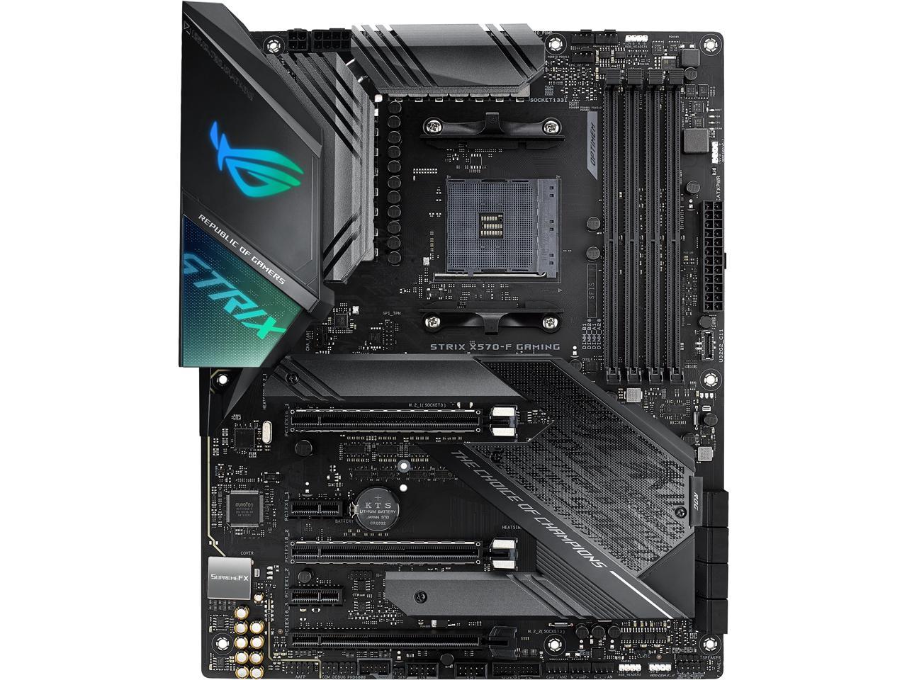 Asus Amd Am4 Rog Strix X570-F Gaming Atx Motherboard With Pcie 4.0, Dual  M.2, Sata 6Gb/S, Usb 3.2 Gen 2