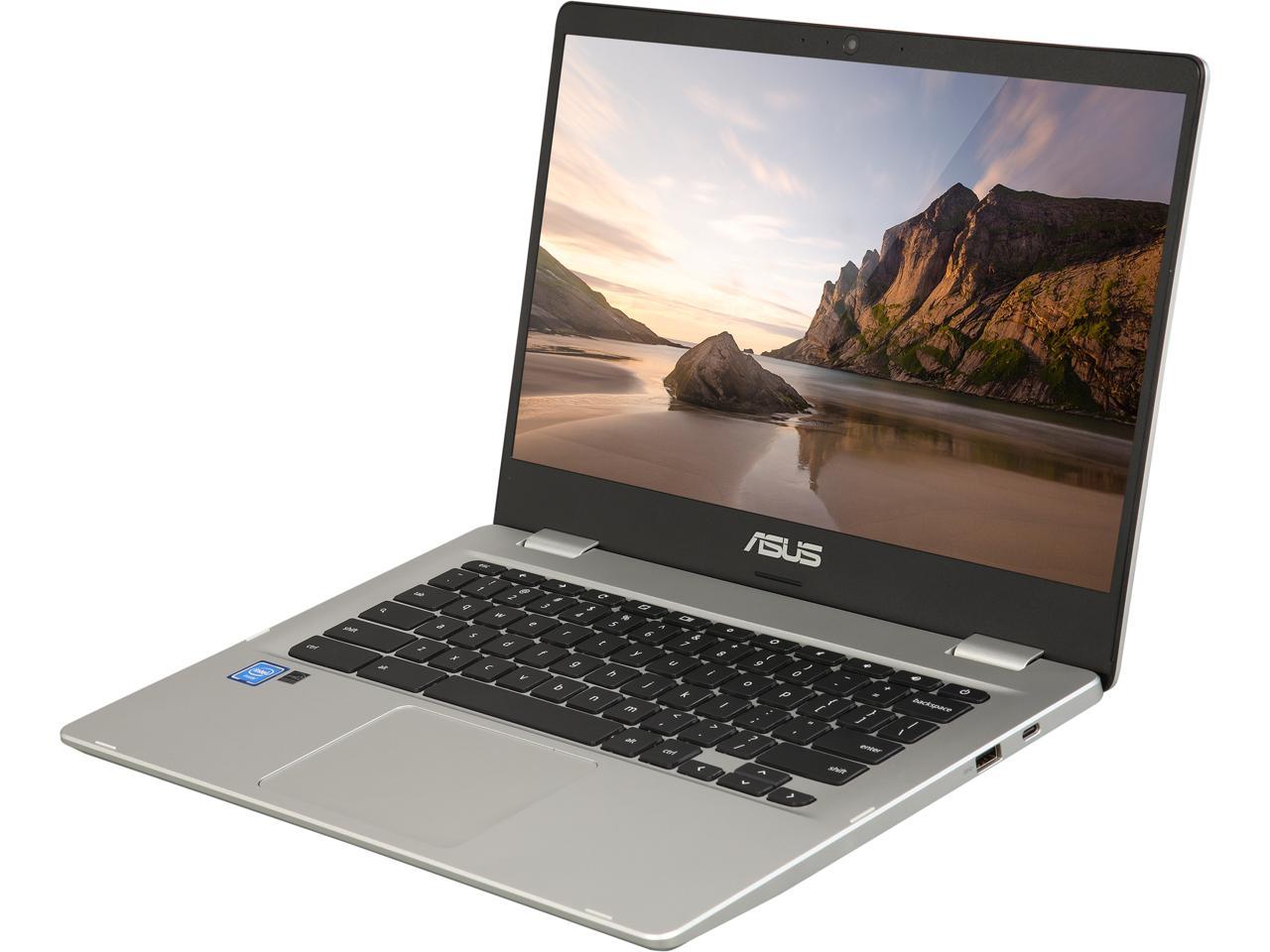 Asus Chromebook C423Na-Dh02 14 Inch Intel Celeron N3350 1.1Ghz/ 4Gb Lpddr4/ 32Gb Emmc/ Usb3.1/ Chrome Notebook (Silver)