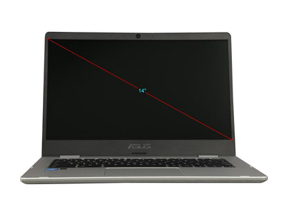 Asus Chromebook C423Na-Dh02 14 Inch Intel Celeron N3350 1.1Ghz/ 4Gb Lpddr4/ 32Gb Emmc/ Usb3.1/ Chrome Notebook (Silver)