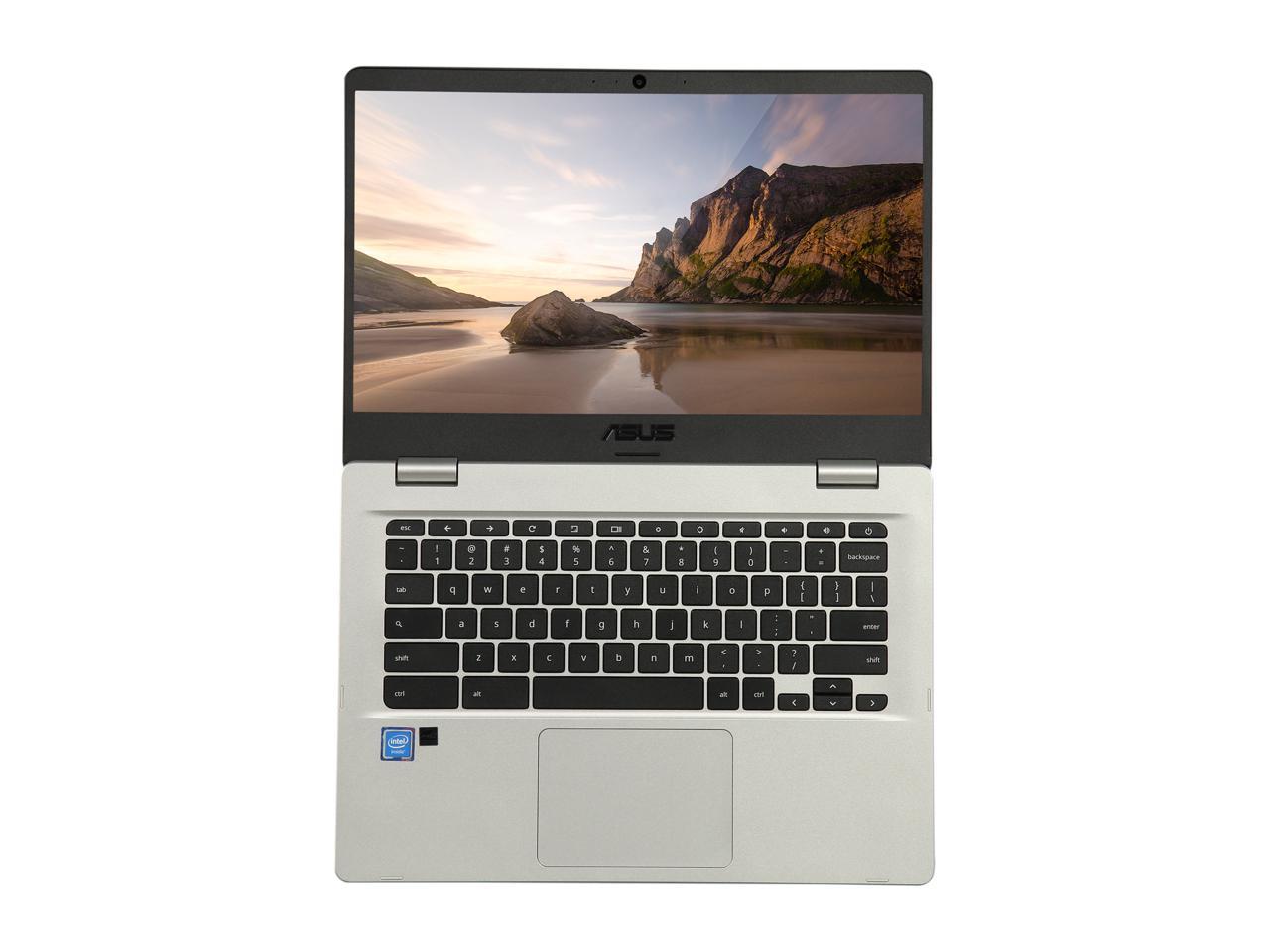 Asus Chromebook C423Na-Dh02 14 Inch Intel Celeron N3350 1.1Ghz/ 4Gb Lpddr4/ 32Gb Emmc/ Usb3.1/ Chrome Notebook (Silver)