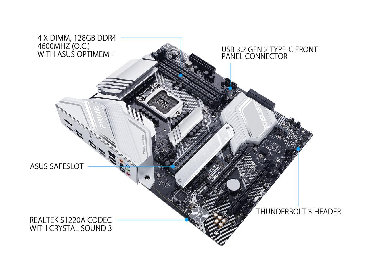 Asus Prime Z490-A Lga 1200 (Intel 10Th Gen) Intel Z490 Sata 6Gb/S Atx Intel Motherboard (14 Drmos