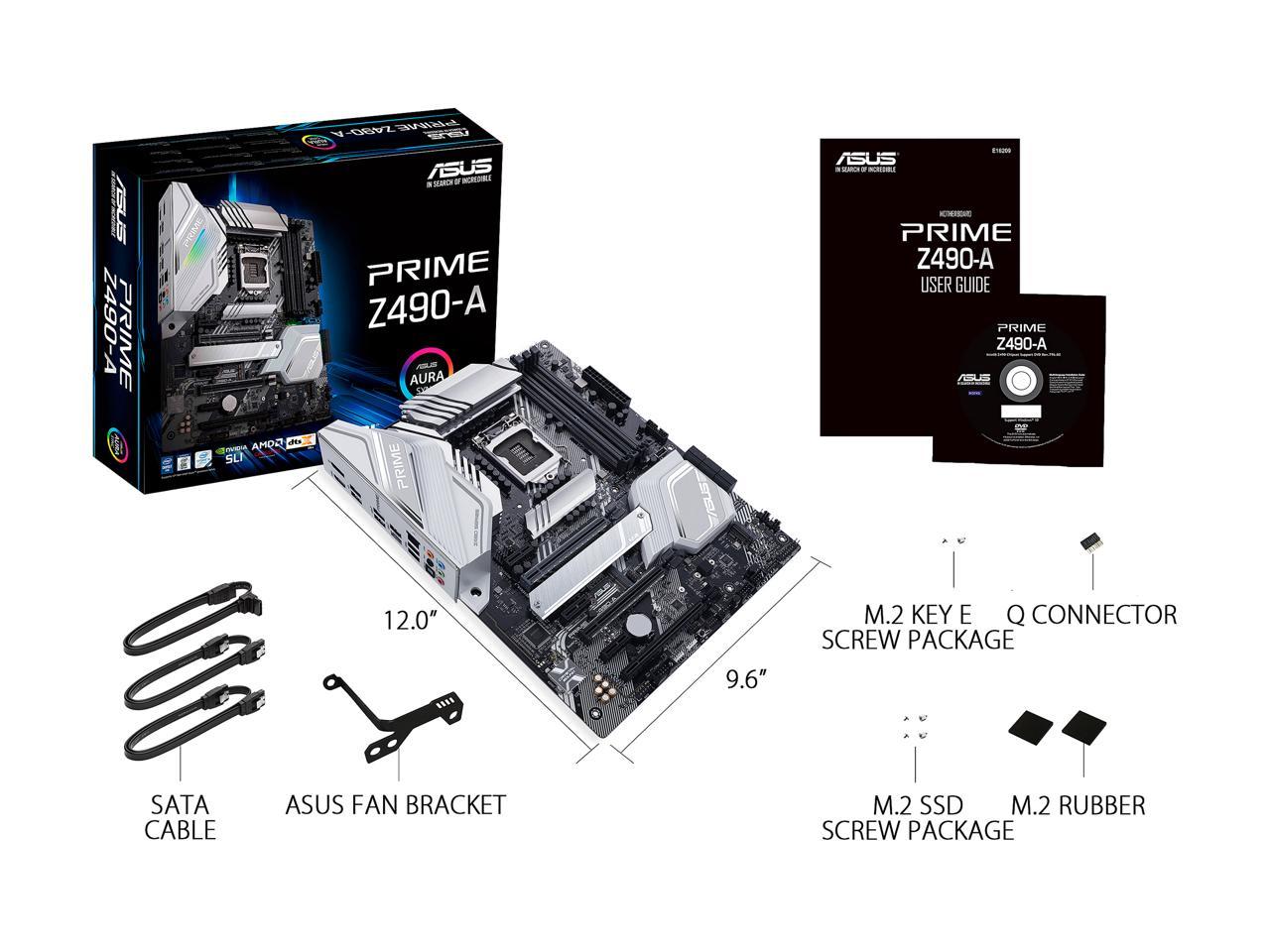 Asus Prime Z490-A Lga 1200 (Intel 10Th Gen) Intel Z490 Sata 6Gb/S Atx Intel Motherboard (14 Drmos