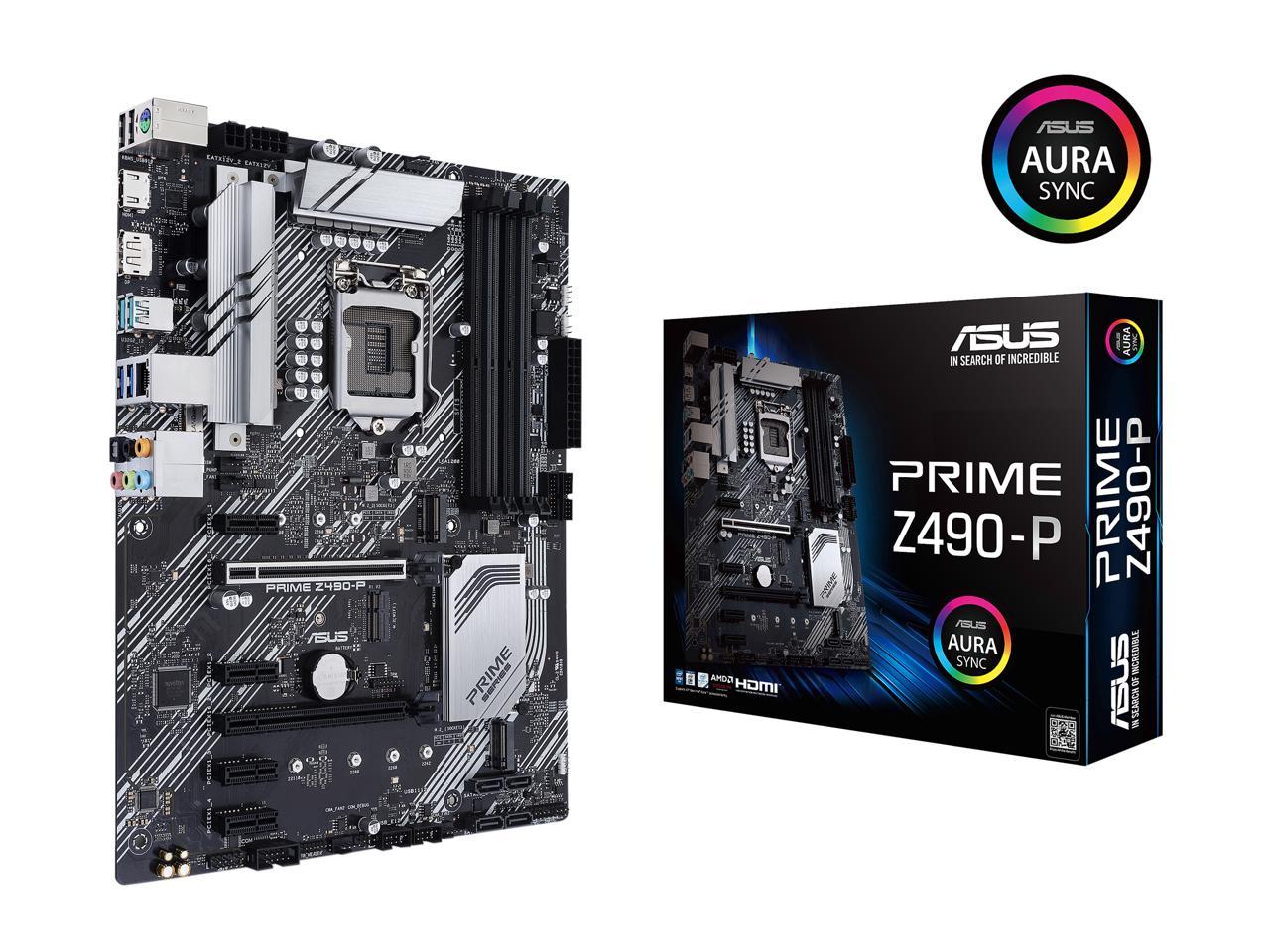 Asus Prime Z490-P Lga 1200 (Intel 10Th Gen) Intel Z490 Sata 6Gb/S Atx Intel Motherboard (Dual M.2,