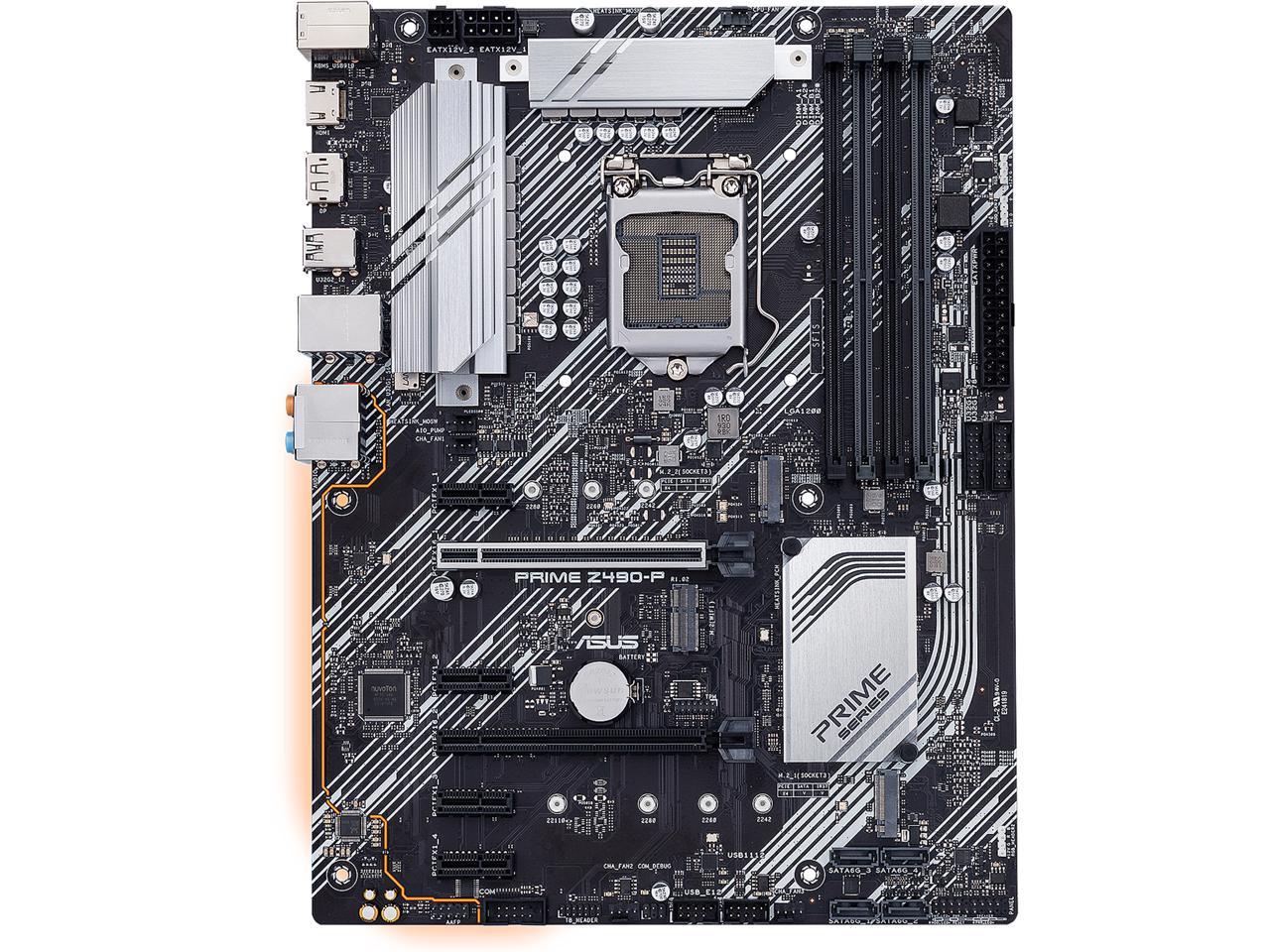 Asus Prime Z490-P Lga 1200 (Intel 10Th Gen) Intel Z490 Sata 6Gb/S Atx Intel Motherboard (Dual M.2,