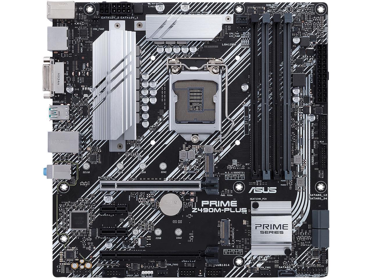 Asus Prime Z490M-Plus Lga 1200 (Intel 10Th Gen) Intel Z490 Sata 6Gb/S Micro Atx Intel Motherboard