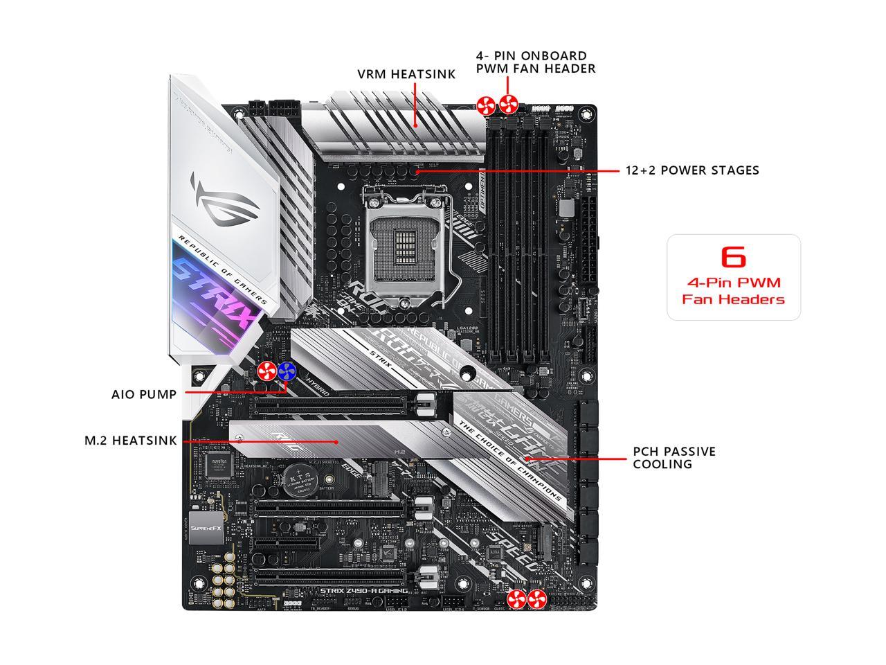 Asus Rog Strix Z490-A Gaming Lga 1200 (Intel 10Th Gen) Intel Z490 Sata 6Gb/S Atx Intel Motherboard