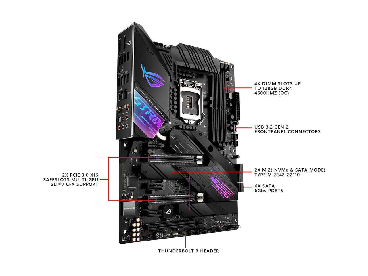 Asus Rog Strix Z490-E Gaming Lga 1200 (Intel 10Th Gen) Intel