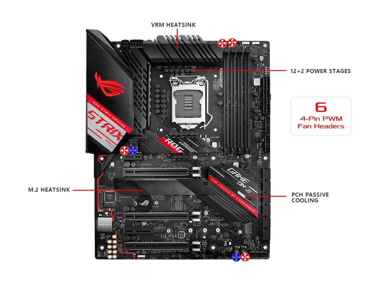 Asus Rog Strix Z490-H Gaming Lga 1200 (Intel 10Th Gen) Intel Z490 Sata 6Gb/S Atx Intel Motherboard