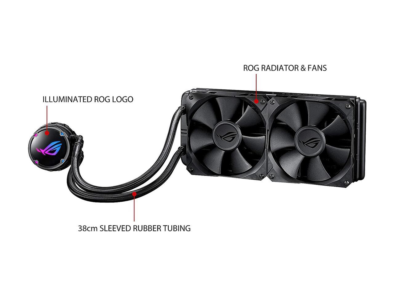 Asus Rog Strix Lc 240 Rgb All-In-One Liquid Cpu Cooler 240Mm Radiator, Intel 115X/2066 And Amd