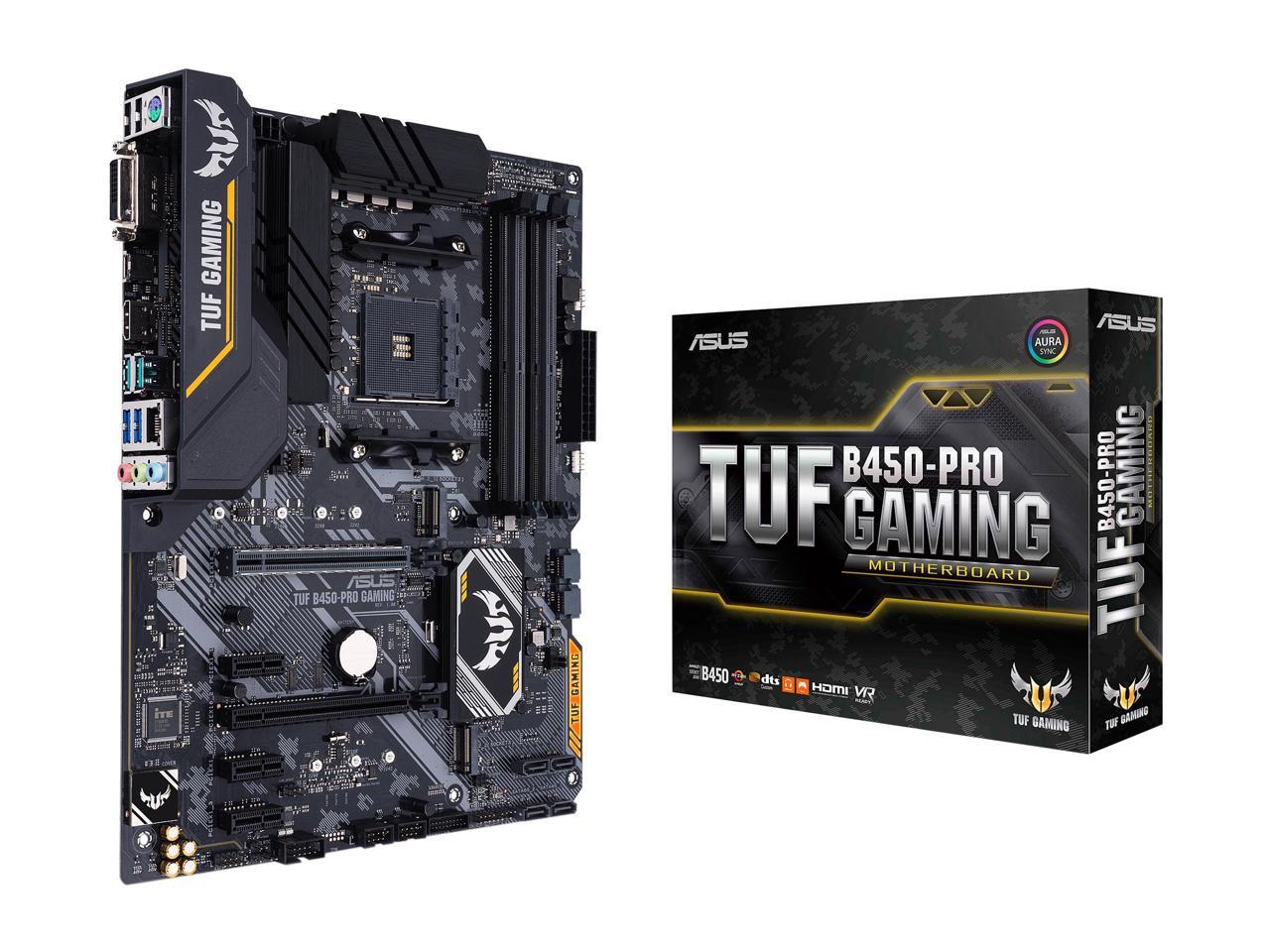 Asus Tuf B450-Pro Gaming Am4 Amd B450 Sata 6Gb/S Atx Amd Motherboard