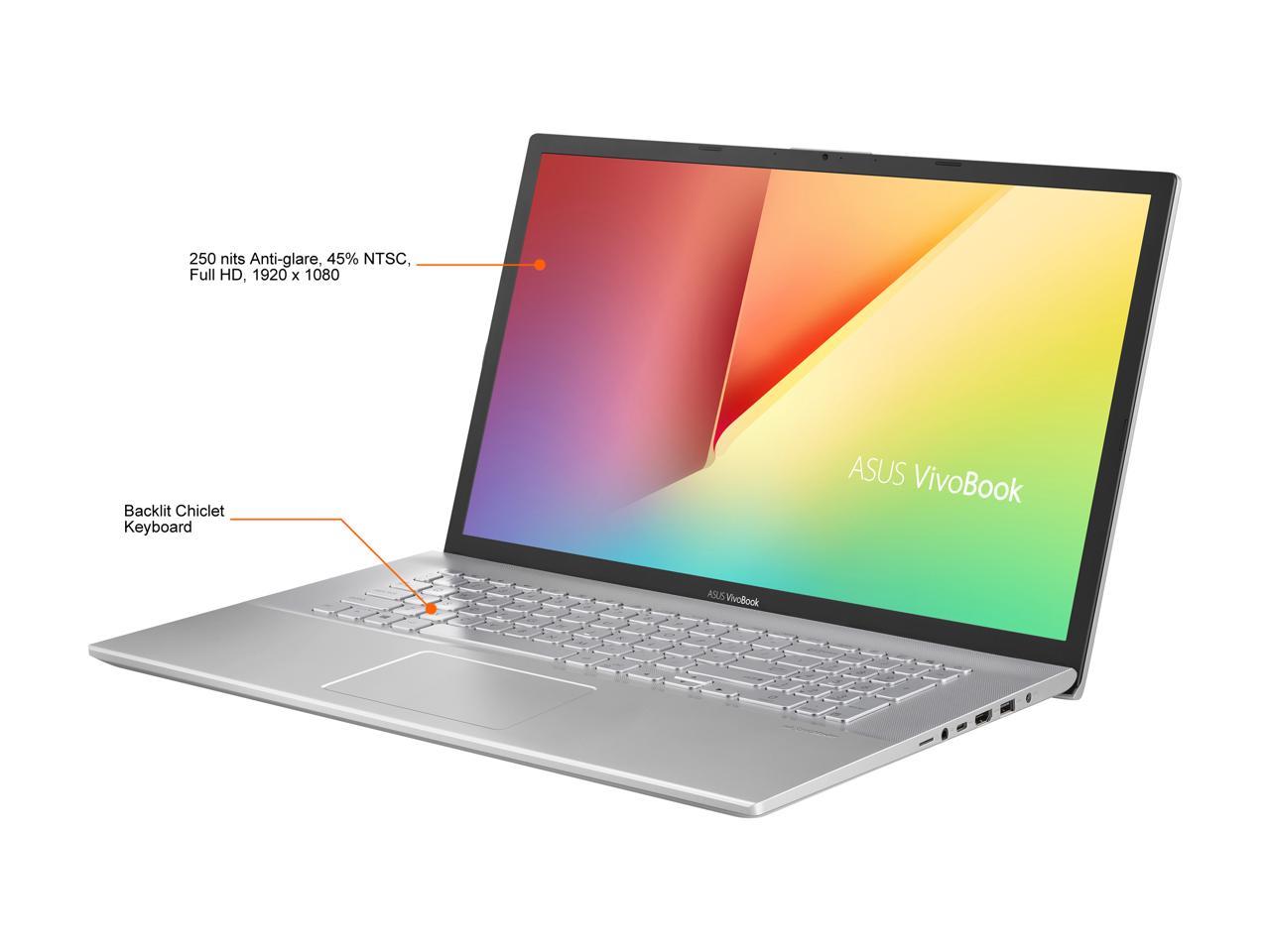 Asus Vivobook S17 S712 Thin And Light 17.3" Fhd Display, Amd Ryzen 5 5500U Cpu, 8 Gb Ddr4 Ram, 128