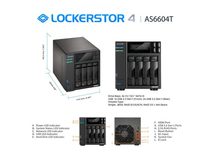 Asustor As6604T 4-Bay Nas