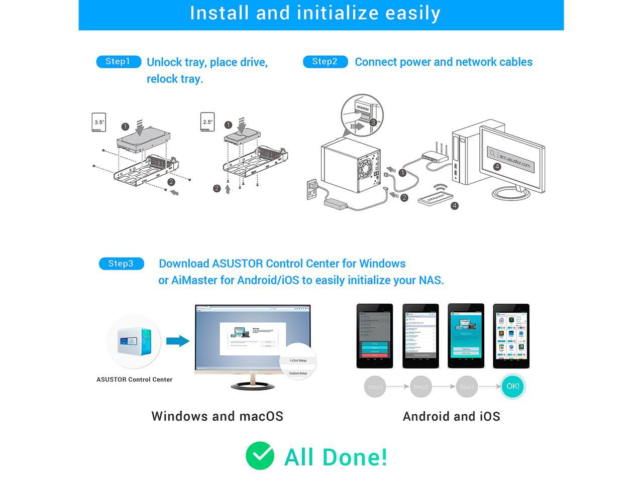 Asustor As6604T 4-Bay Nas